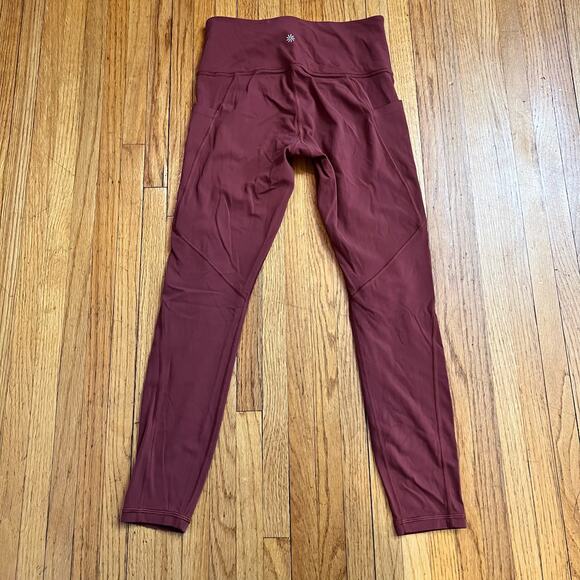 Athleta Leggings Womens Small Stash Pocket Salutation Crop - Picture 3 of 10